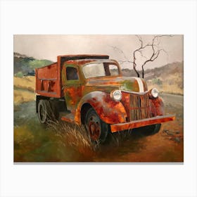 Rusted �l Auf Leinwand Canvas Print