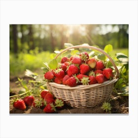 Basket Of Strawberries 5 Canvas Print