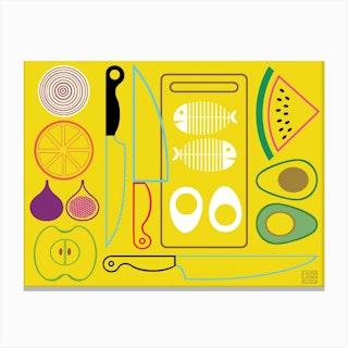 Yellow Kitchen Canvas Print