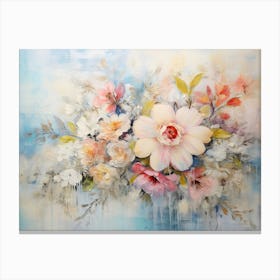 Vintage Pastel Flowers 10 Canvas Print