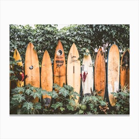 Surfboard Fence Canvas Print