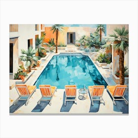 Summer Pool Delight 1 Canvas Print