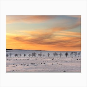 Sky colors and snow Canvas Print