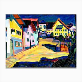 Wassily Kandinsky Street Scene By Person Canvas Print