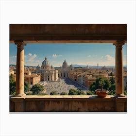 Rome From The Balcony Canvas Print