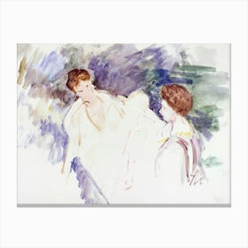 Study For Le Bain Two Women And A Child In A Boat, Mary Cassatt (1910) Canvas Print