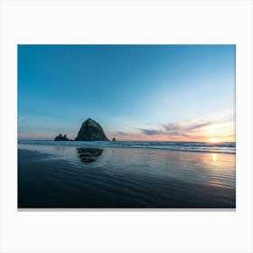 Blue Beach Evening Canvas Print