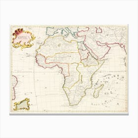 Map Of Africa (1722) Canvas Print