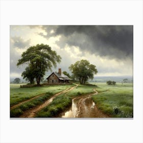 Rainy Day In The Countryside Canvas Print