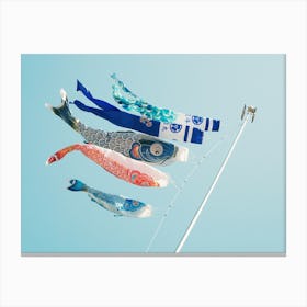 Koinobori, Japanese Carp Kites For Children'S Day Canvas Print