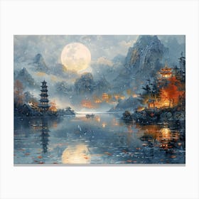 Chinese Landscape Painting 25 Canvas Print