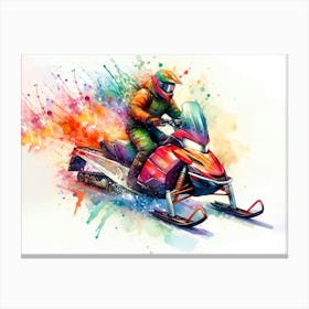 Snowmobile Rider 1 Canvas Print