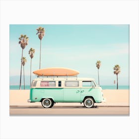 California Dreaming - Pacific VW Van Canvas Print