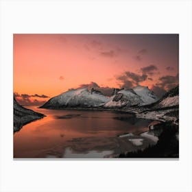 Scenic Of Lake Morning Canvas Print