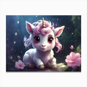 Cute Unicorn Canvas Print