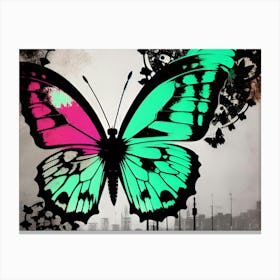 Butterfly In The City 4 Canvas Print