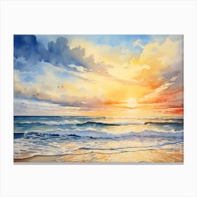 Sunset On The Beach 5 Canvas Print