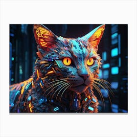 Cyber Cat 2 Canvas Print