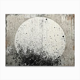 Grunge Style Concrete Wall Encapsulated In A Circular Design Dirt Patterns Sprinkling Across The Su (1) 2 Canvas Print