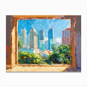 Sydney From The Window View Painting 1 Canvas Print