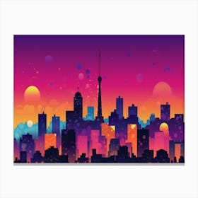 Mexico City Skyline 2 Canvas Print