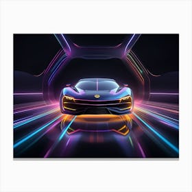 Futuristic Sports Car 15 Canvas Print