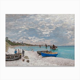 The Beach At Sainte Adresse (1867), Claude Monet Canvas Print