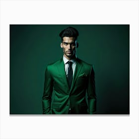 Bussinness Man Green (11) Canvas Print