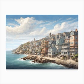 City By The Sea Canvas Print