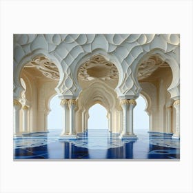 Elegant 3d Mosque Art, Stunning Sophisticated Canvas Print