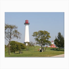 Guiding Lights Long Beach Lighthouse Serenity Canvas Print