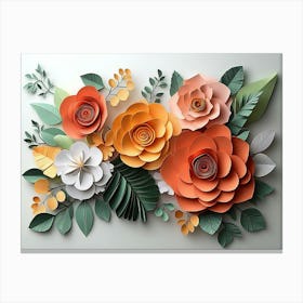 3d Floral Craft 3 Canvas Print