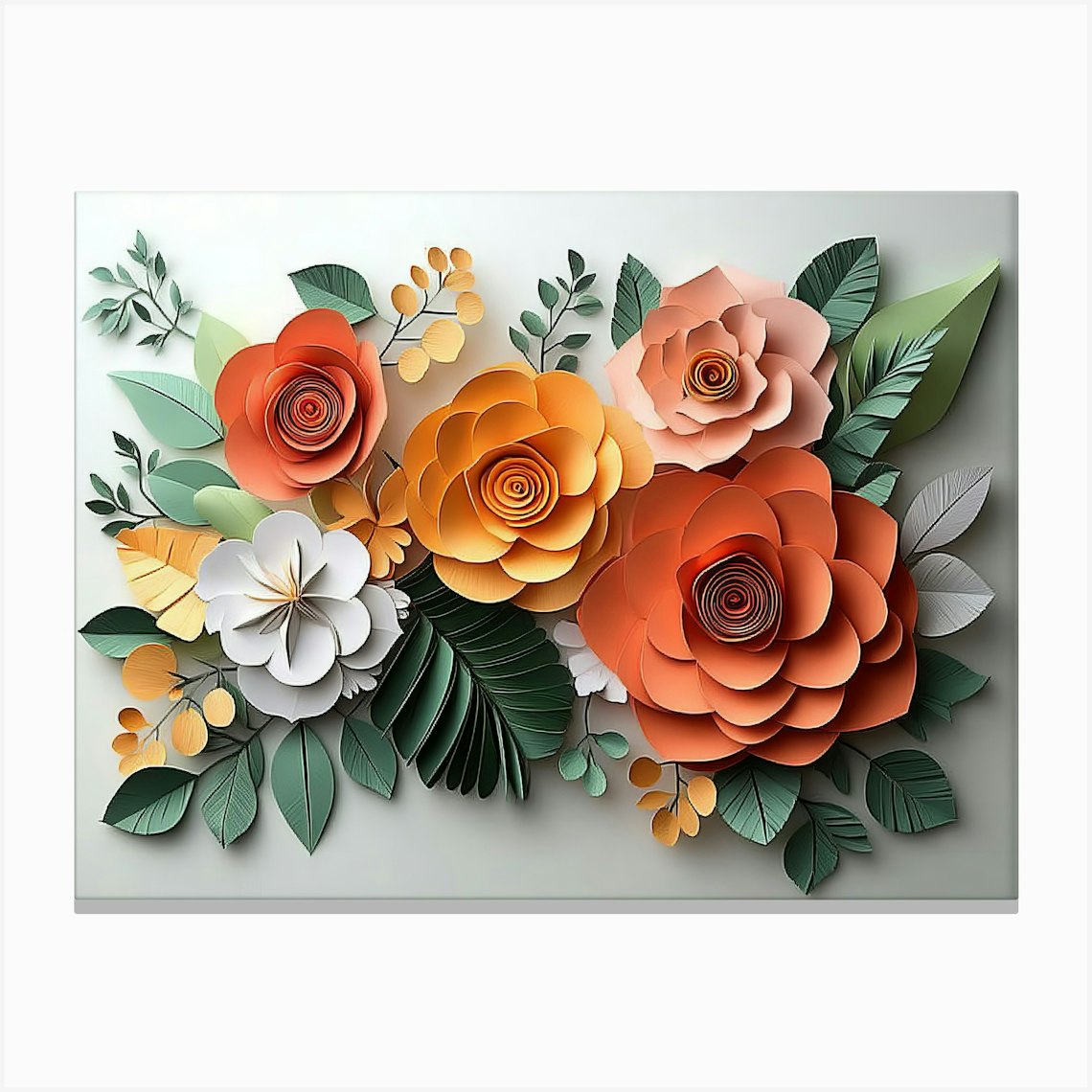 3d Floral Craft 3 Leinwandbild