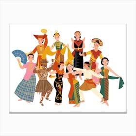 Festival Vibes Indonesian Dancers Canvas Print