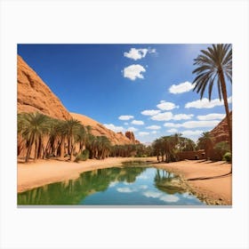 Desert Landscape In Morocco Canvas Print