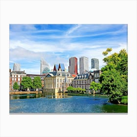 Binnenhof And Highrise Buildings Canvas Print