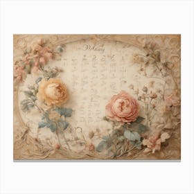 Roses And Flowers Canvas Print