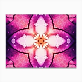 Pink Watercolor Flower Canvas Print