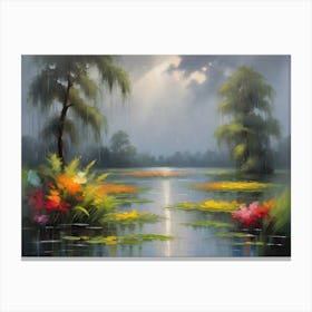 Backwater Soaked In Rains Canvas Print