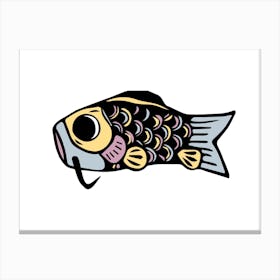 Koi Fish Cute Illustration Canvas Print