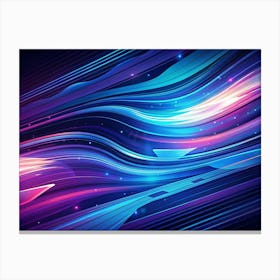 Abstract Blue, Pink, And Purple Swirling Background Canvas Print