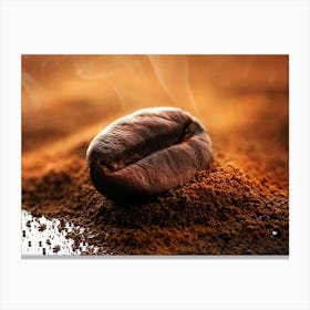 Coffee Bean — coffee poster, kitchen art print, kitchen wall decor, coffee quote, motivational poster Canvas Print