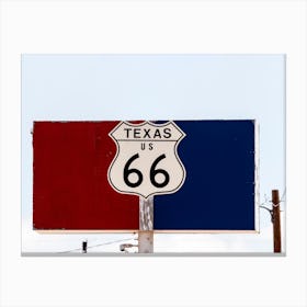 Highway 66 Texas Canvas Print