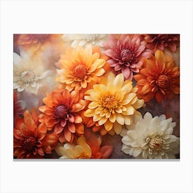 Dahlias 12 Canvas Print