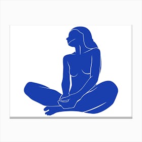 A13 Blue Nude Canvas Print