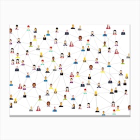 Social Network Canvas Print