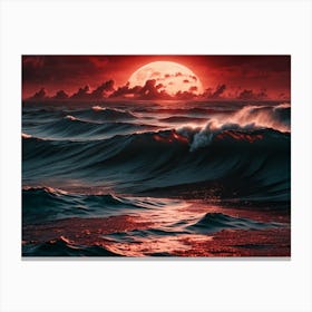 Sunset Over The Ocean 9 Canvas Print