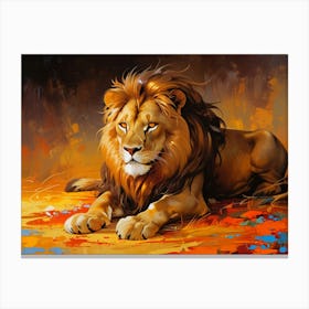 Lion Painting 1 Canvas Print