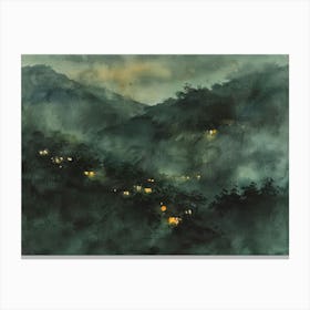 Misty Night Canvas Print