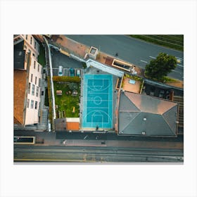 Drone Chronicles: Milan Streets in Aerial Detail. Wall Art Print Street Milan Italy Canvas Print